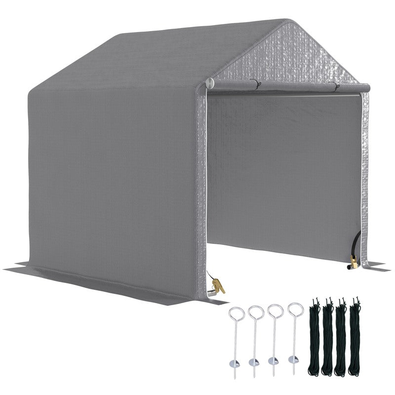 Outsunny 2 x 2m Garden Fabric Storage Tent - Grey