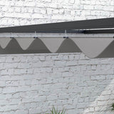 Outsunny 3 x 4m Lean To Steel Pergola, with Moving Fabric Canopy - Dark Grey