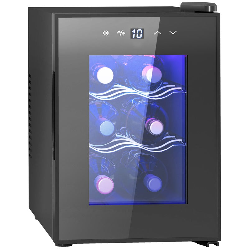 HOMCOM Six Bottle 8-18 Countertop Wine Fridge - Black