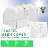 Outsunny Mini  Greenhouse Grow House PVC Cover Steel Frame White 99L x 71W x 60H cm