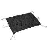 Outsunny 3 Seater Bench Cushion, Garden Chair Cushion with Back and Ties for Indoor and Outdoor Use, 98 x 150 cm, Black