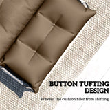 Outsunny Set of Two 190 x 56cm Sun Lounger Cushions - Khaki