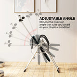 HOMCOM Foldable Gravity Inversion Table Back Therapy Home Fitness Bench Black