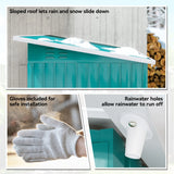 Outsunny 7 x 4ft Galvanised Steel Garden Shed, with Lock and Gloves - Green