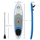 HOMCOM Stand Up Paddle Board SUP Accessory Carry Bag Adj Paddle Pump Leash Inflatable Paddle Board