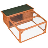 PawHut Guinea Pigs Hutches Off-ground Small Animal Guinea Pig House 125.5 x 100 x 49cm