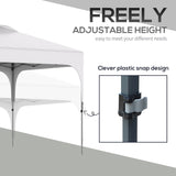 Outsunny 3 x 3(M) Pop Up Gazebo, UPF 50+ Foldable Canopy Tent with Wheeled Carrybag, 4 Leg Weight Bags, Height Adjustable Marquee Shelter 1 person easy setup for Outdoor Garden Patio Party, White