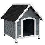 PawHut Outdoor Dog Kennel, Wooden Dog House, with Removable Floor, Anti-Corrosion Wood, for Medium Dogs,  82H x 75W x 88Dcm