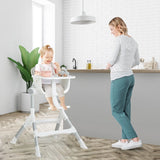 Adjustable Baby Highchair with Removable Tray and 5-Point Safety Harness-Grey