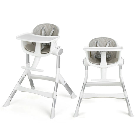 Adjustable Baby Highchair with Removable Tray and 5-Point Safety Harness-Grey