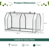 Portable Greenhouse with Roll-Up Zippered Door for Garden