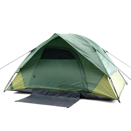 Lightweight Outdoor Tent with Removable Rain Fly and Double-layer Door-Green