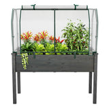 Portable Greenhouse with Roll-Up Zippered Door for Garden