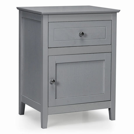 2-Tier Accent Table with Spacious Tabletop-Gray