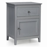2-Tier Accent Table with Spacious Tabletop-Gray