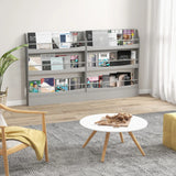 3-Tier Bookshelf with 2 Anti-Tipping Kits for Books and Magazines-Gray