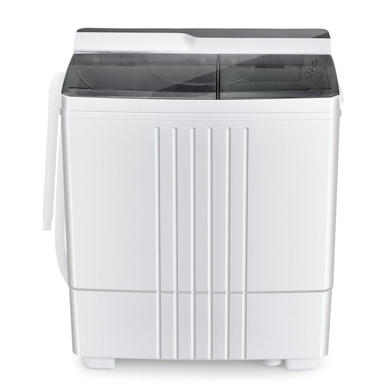 Twin Tub Portable Washing Machine with 1.5KG Capacity Dryer-Grey