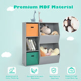 Kids Toy Storage Cabinet Shelf Organizer -Gray