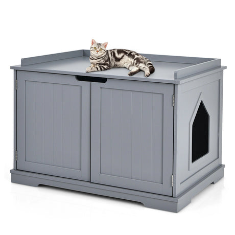 Wooden Litter Box Enclosure Pet House for Cat