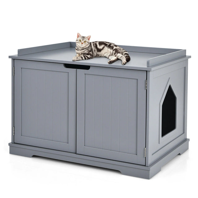 Wooden Litter Box Enclosure Pet House for Cat
