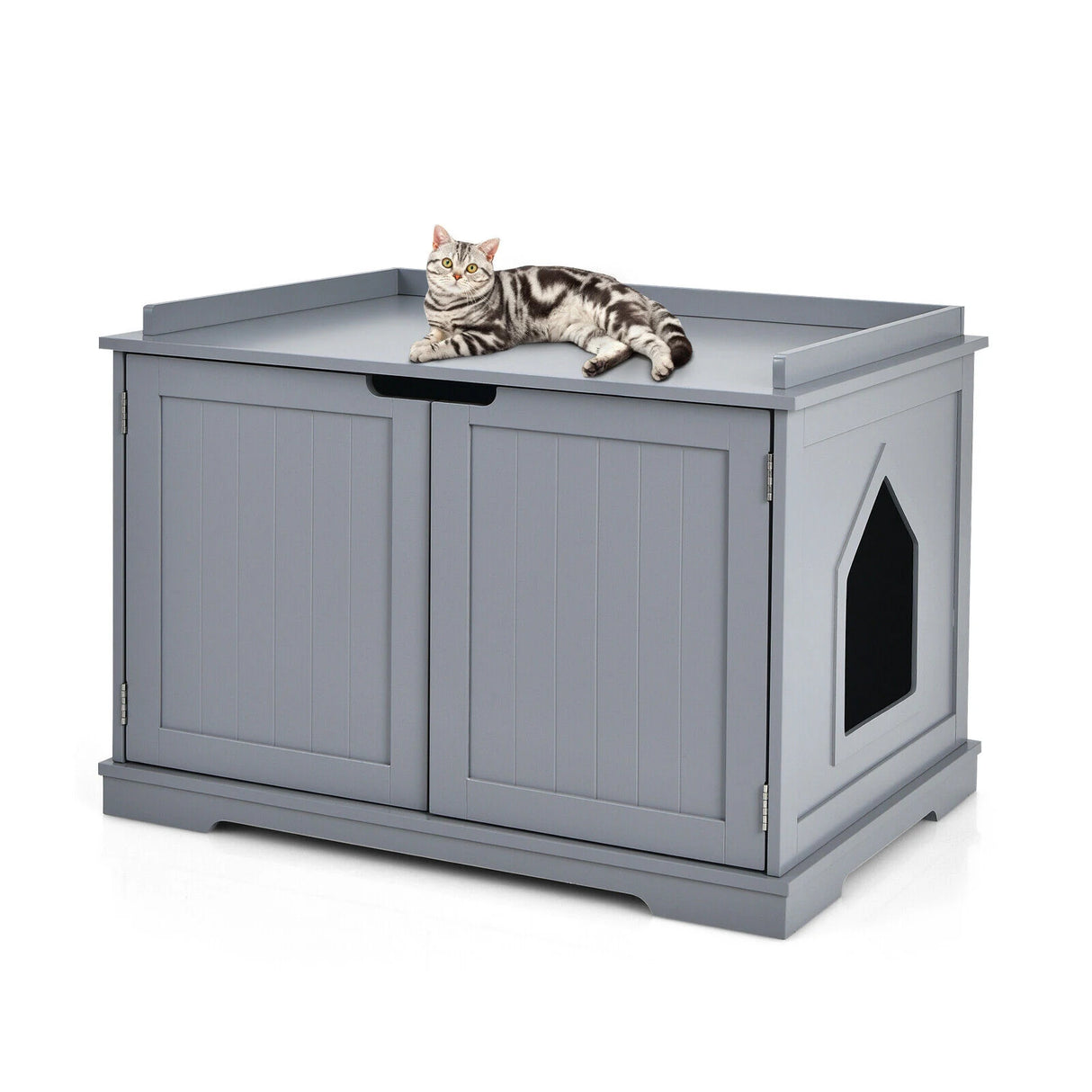Wooden Litter Box Enclosure Pet House for Cat