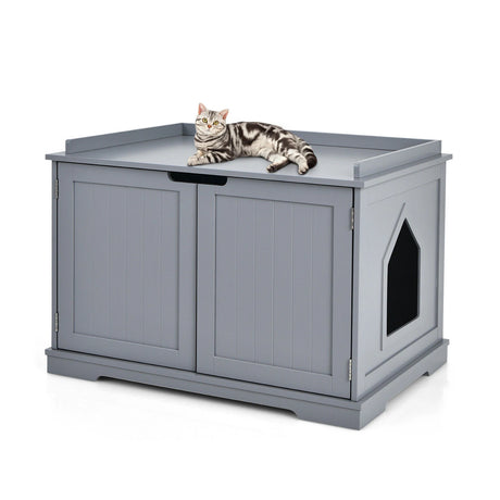 Wooden Litter Box Enclosure Pet House for Cat