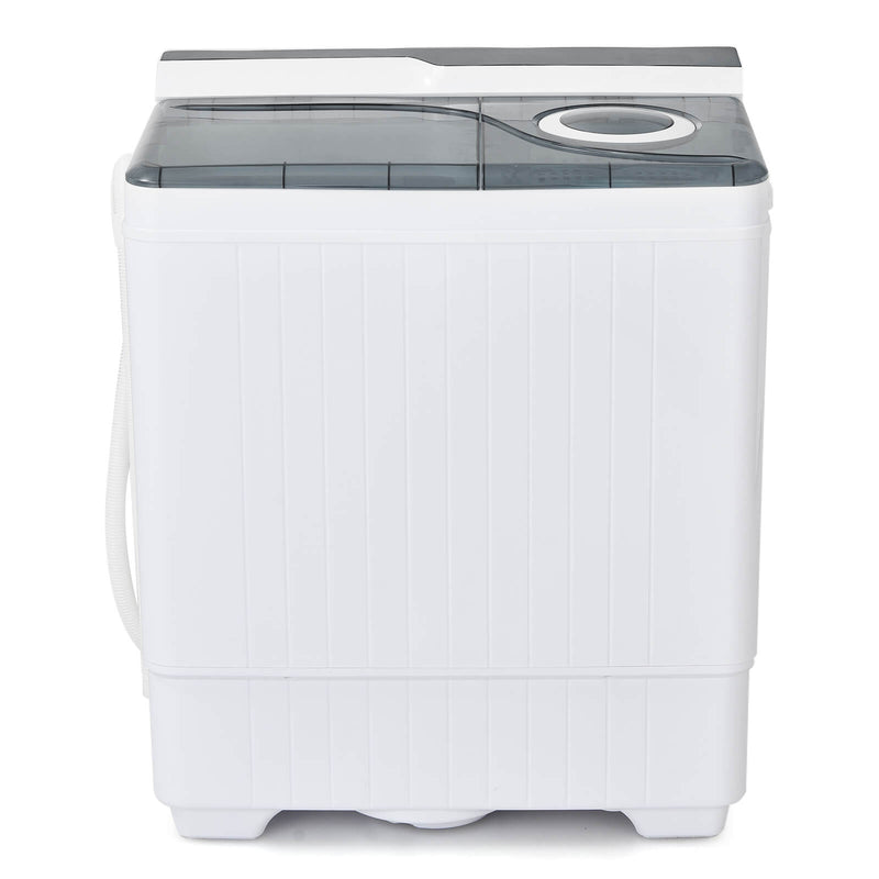 Portable Twin Tub Wash Machine with Spin Dryer-Grey