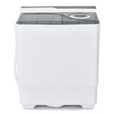 Portable Twin Tub Wash Machine with Spin Dryer-Grey