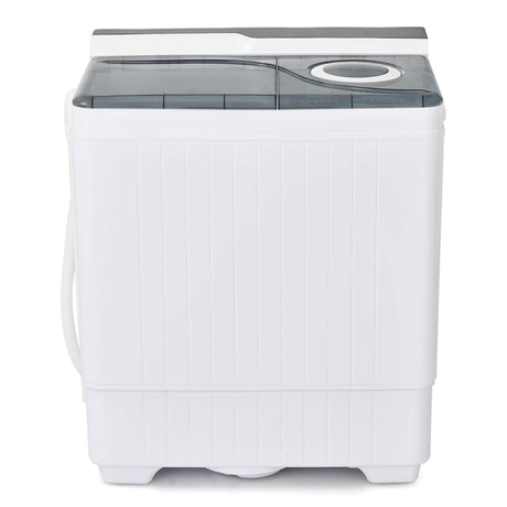 Portable Twin Tub Wash Machine with Spin Dryer-Grey