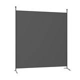 Single Panel Room Divider with Curved Support Feet-Grey
