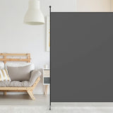 Single Panel Room Divider with Curved Support Feet-Grey