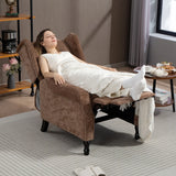 HOMCOM 150 Reclining Vintage Armchair, with footrest - Brown