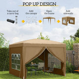 Outsunny 3 x 3(m) Pop Up Gazebo - Khaki