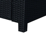 Outsunny Rattan Sofa, 2 Seater Garden Furniture with Soft Padded Cushion and Armrests, Wicker Garden Loveseat for Patio, Black