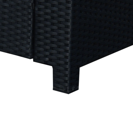 Outsunny Rattan Sofa, 2 Seater Garden Furniture with Soft Padded Cushion and Armrests, Wicker Garden Loveseat for Patio, Black