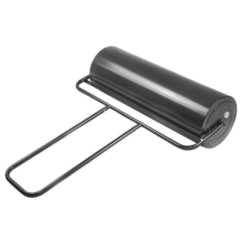 36 x 12 Inch Tow Lawn Roller Water Filled Metal Push Roller-Black