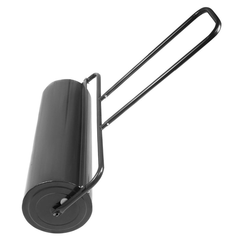 36 x 12 Inch Tow Lawn Roller Water Filled Metal Push Roller-Black