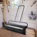 36 x 12 Inch Tow Lawn Roller Water Filled Metal Push Roller-Black