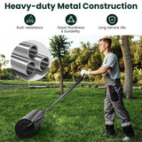 24 x 13 Inch Tow Lawn Roller Water Filled Metal Push Roller-Black