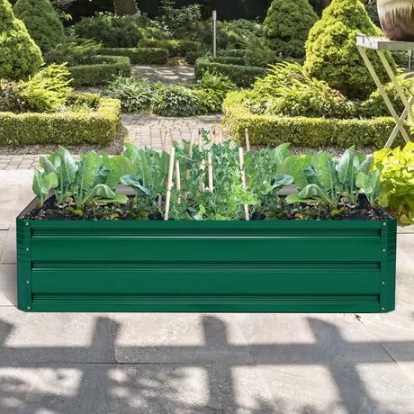Outdoor Steel Raised Garden Bed for Flowers