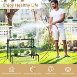 3 Tier Plant Stand with Heavy-Duty Steel Frame for Garden & Patio & Balcony