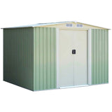 6' x 8' Outdoor Storage Shed Tool House with Sliding Door-Light Green