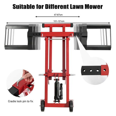 Hydraulic Lawnmower Lift Jack for Tractors and Zero Turn Riding Lawn Mowers