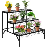 3-Tier Metal Plant Stand for Patio & Garden & Balcony