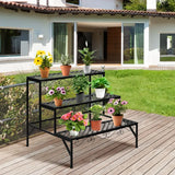 3-Tier Metal Plant Stand for Patio & Garden & Balcony