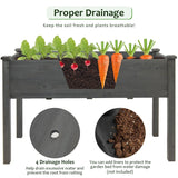 Wooden Planter Box with 100% Fir Wood Frame for Patio Grey