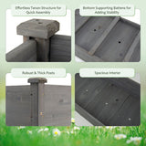 Wooden Planter Box with 100% Fir Wood Frame for Patio Grey