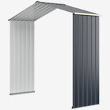 Outdoor Storage Shed with 4 Vents and Double Sliding Door-213cm Storage Shed Extension