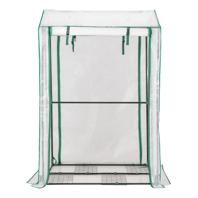 Walk-in Garden Greenhouse with Zippered Doors for Outdoor