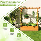 Raised Garden Bed with Top & Side Trellis for Garden
